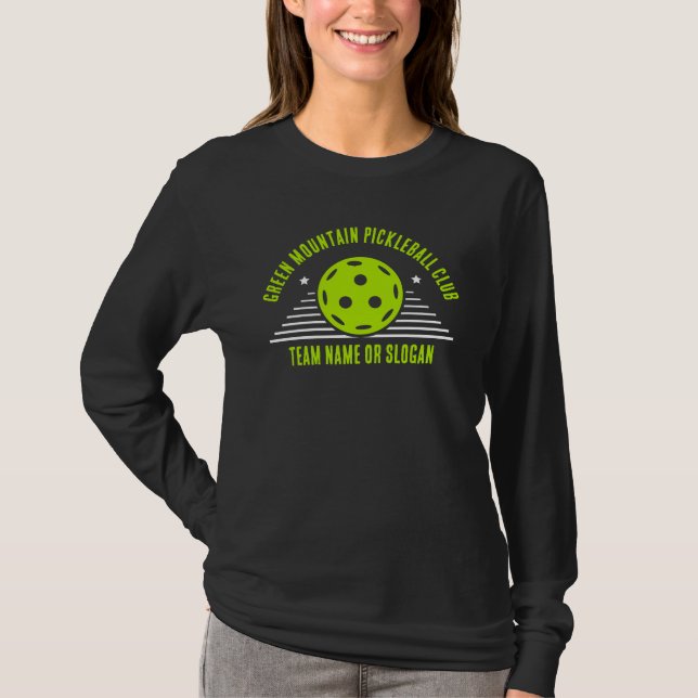 Anpassningsbar Pickleball Team Namn Klubb League T Shirt (Framsida)