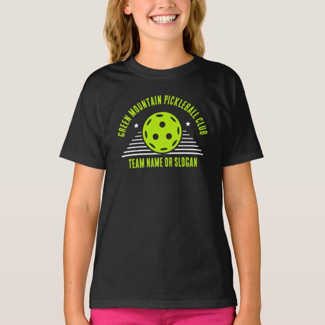 Anpassningsbar Pickleball Team Namn Klubb League T Shirt (Framsida)
