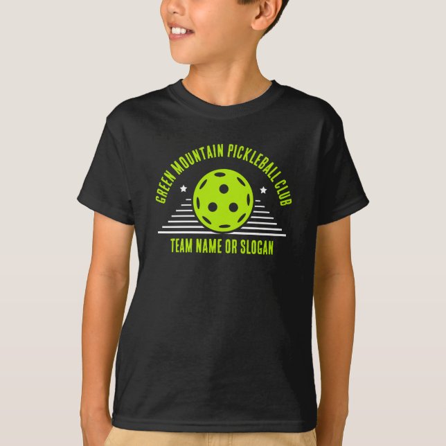 Anpassningsbar Pickleball Team Namn Klubb League T Shirt (Framsida)