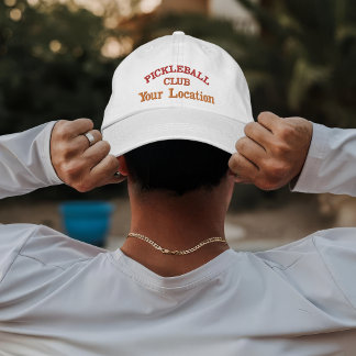 Anpassningsbar Pickleball Team Player Namn Broderad Keps