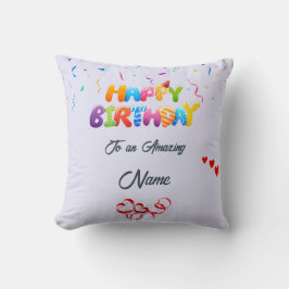 Anpassningsbar Pillow Gift för födelsedagsfirande Kudde
