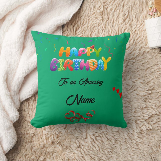 Anpassningsbar Pillow Gift för födelsedagsfirande Kudde (Filt)