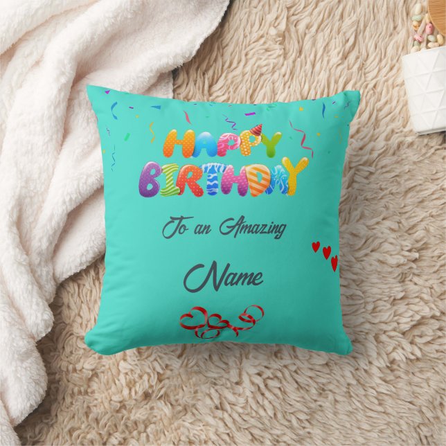 Anpassningsbar Pillow Gift för födelsedagsfirande Kudde (Filt)