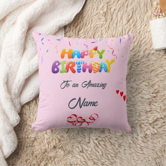 Anpassningsbar Pillow Gift för födelsedagsfirande Kudde (Filt)