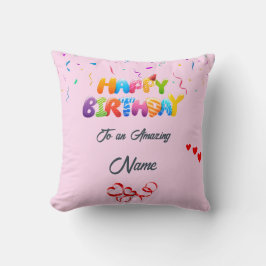 Anpassningsbar Pillow Gift för födelsedagsfirande Kudde