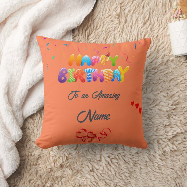 Anpassningsbar Pillow Gift för födelsedagsfirande Kudde (Filt)