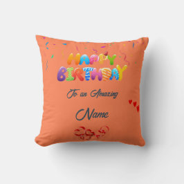 Anpassningsbar Pillow Gift för födelsedagsfirande Kudde