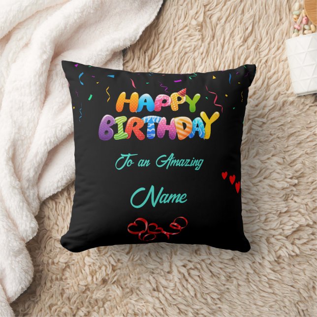 Anpassningsbar Pillow Gift för födelsedagsfirande Kudde (Filt)
