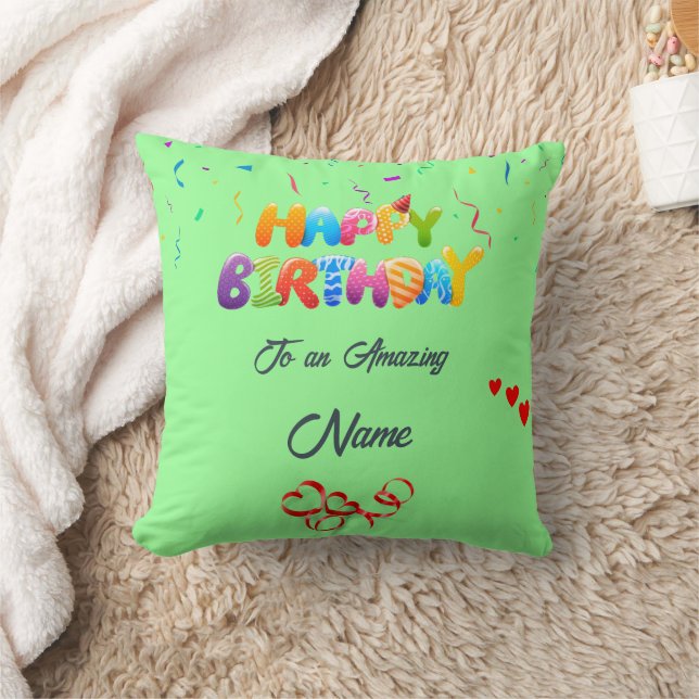 Anpassningsbar Pillow Gift för födelsedagsfirande Kudde (Filt)