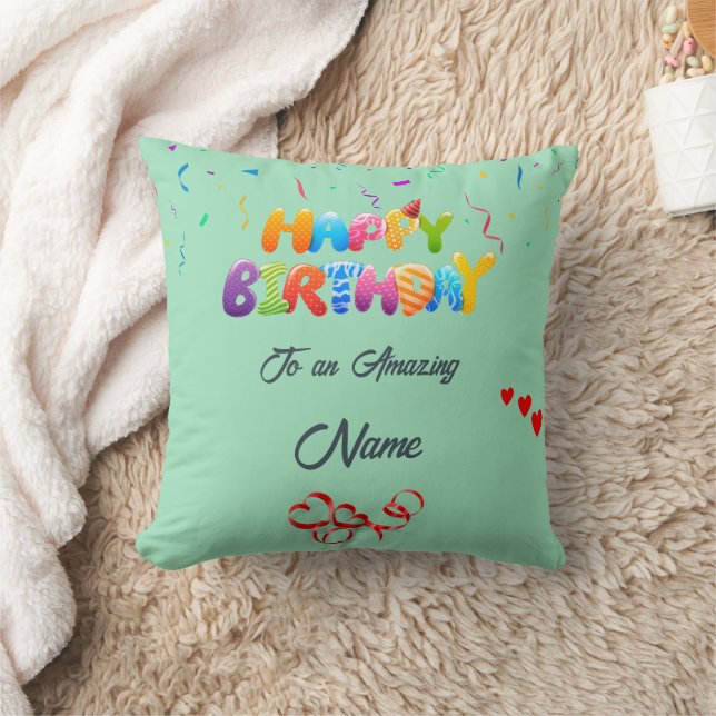 Anpassningsbar Pillow Gift för födelsedagsfirande Kudde (Filt)