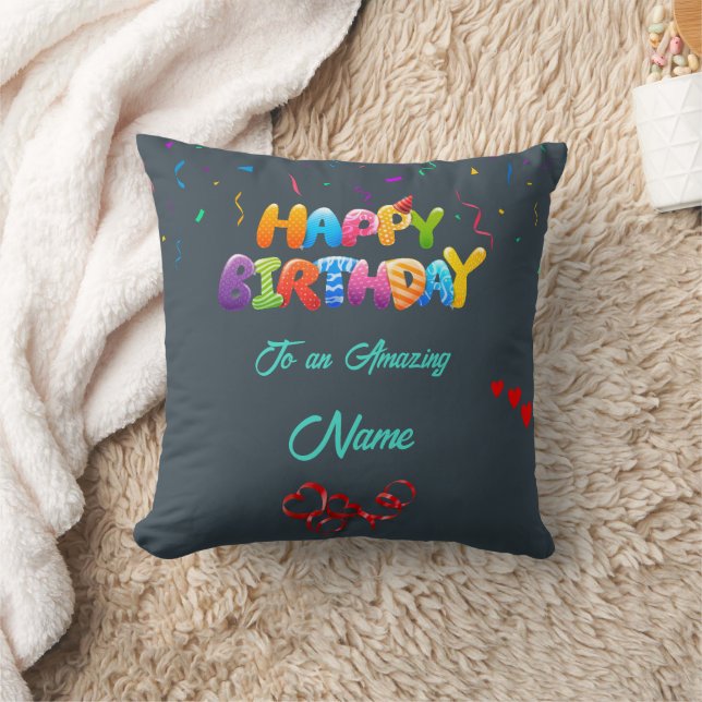 Anpassningsbar Pillow Gift för födelsedagsfirande Kudde (Filt)