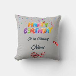 Anpassningsbar Pillow Gift för födelsedagsfirande Kudde