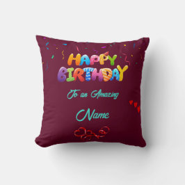 Anpassningsbar Pillow Gift för födelsedagsfirande Kudde