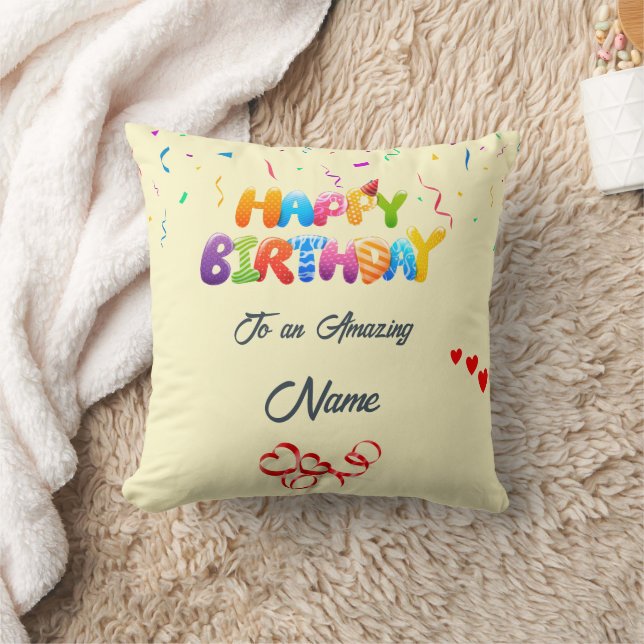 Anpassningsbar Pillow Gift för födelsedagsfirande Kudde (Filt)