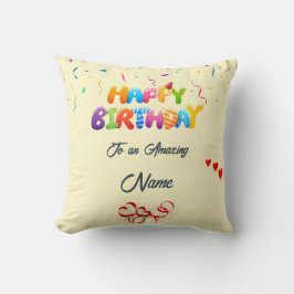 Anpassningsbar Pillow Gift för födelsedagsfirande Kudde