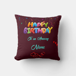 Anpassningsbar Pillow Gift för födelsedagsfirande Kudde