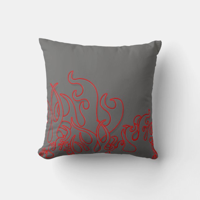 Anpassningsbar Pillow med röda glödlampor Kudde (Framsida)