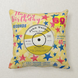Anpassningsbar Pillow Retro Vinyl Record 45 varv/m Kudde