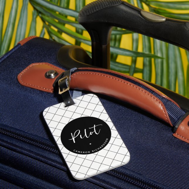 Anpassningsbar Pilot Aviation School Studenten Ele Bagagebricka (Framsida Insitu 1)