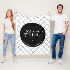 Anpassningsbar Pilot Aviation School Studenten Ele Fleecefilt