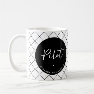 Anpassningsbar Pilot Aviation School Studenten Ele Kaffemugg