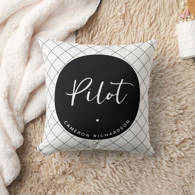 Anpassningsbar Pilot Aviation School Studenten Ele Kudde (Filt)