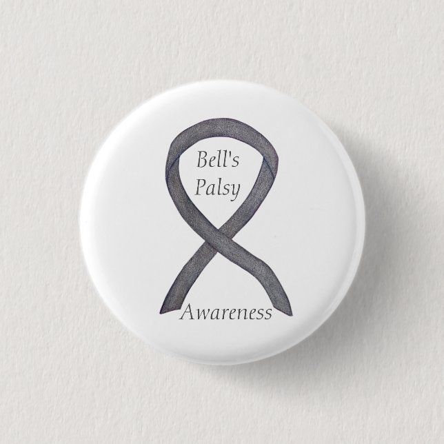 Anpassningsbar Pin för Bells Palsy Awareness Ribbo Knapp (Framsida)
