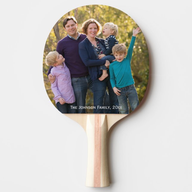 Anpassningsbar Ping Pong Paddle med familjefoto Pingisracket (Framsidan)