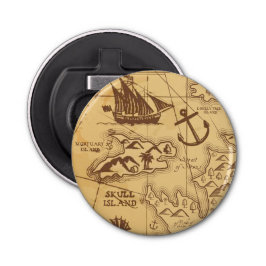 Anpassningsbar Pirat karta landpunktsfamilj Flasköppnare