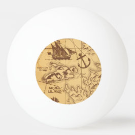 Anpassningsbar Pirat karta landpunktsfamilj Pingisboll