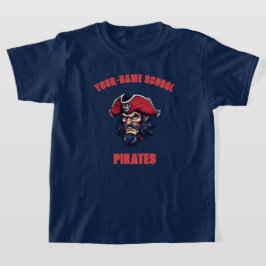 ANPASSNINGSBAR Pirat Mascot | Red - School College T Shirt