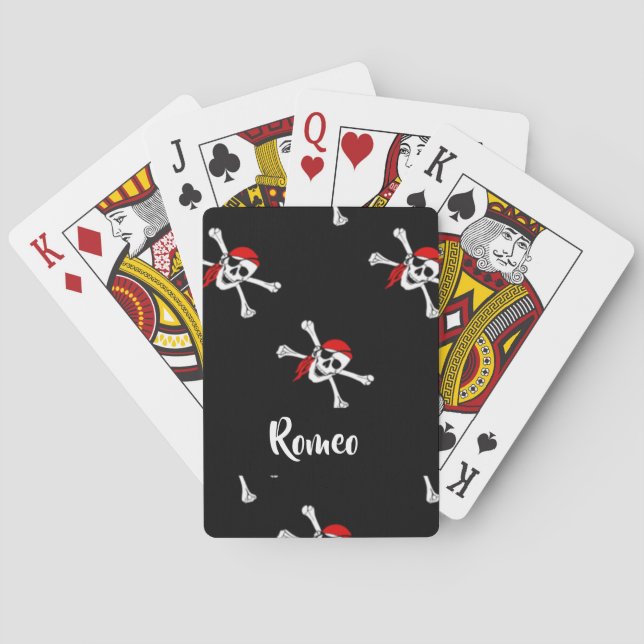 Anpassningsbar pirater mönster casinokort (Baksidan)