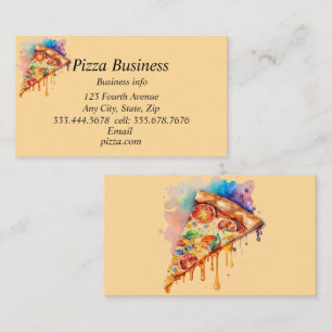 Anpassningsbar Pizza Business Namn Visitkort