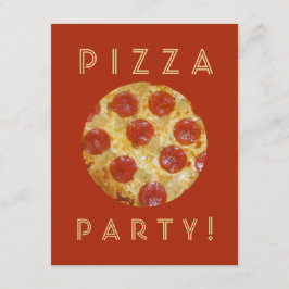 Anpassningsbar PIZZA PARTY-inbjudningar Inbjudningar