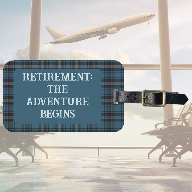 Anpassningsbar Plaid Pension Travel Gifts for Papp Bagagebricka (Skapare uppladdad)