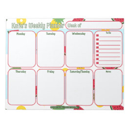 Anpassningsbar Planner | Ananas Watermelon Mönster Anteckningsblock
