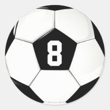 Anpassningsbar Player nummer Black and White Socce
