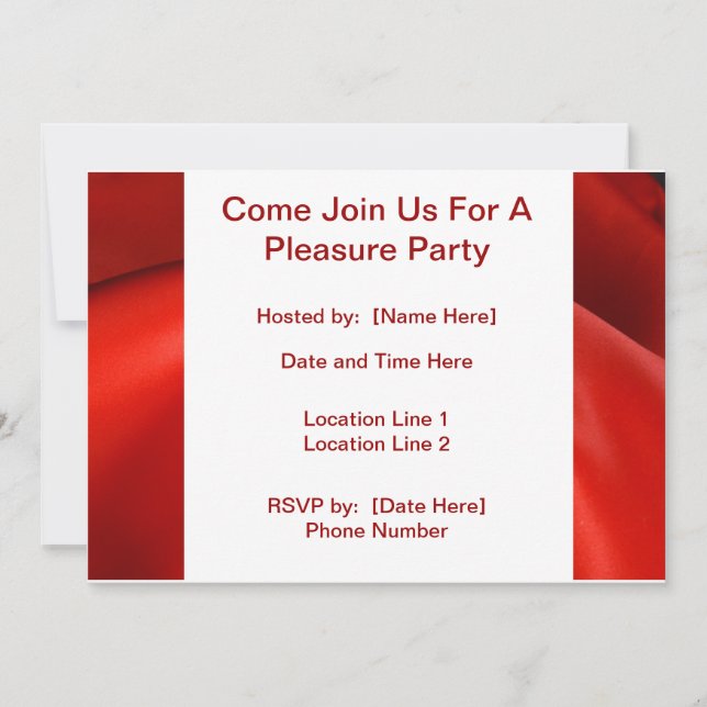 Anpassningsbar Pleure Party Inbjudningskorts Inbjudningar (Framsida)