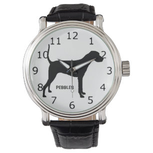 ANPASSNINGSBAR Plott Hound Hund Silhouette Armbandsur