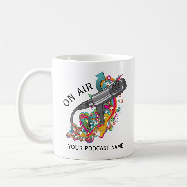 Anpassningsbar Podcast-mikrofon Kaffemugg (Vänster)