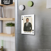 Anpassningsbar Poker Card med foto, Spades Kung
