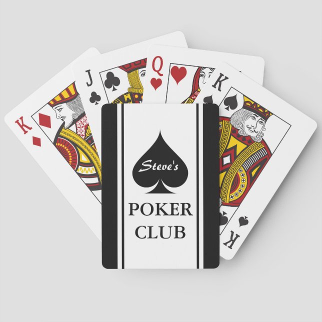 Anpassningsbar poker-kort med spade-område kortlek (Baksidan)