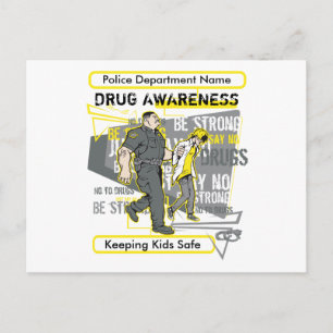 Anpassningsbar Police Drug Awareness Vykort