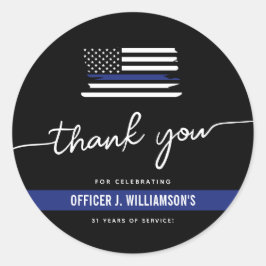 Anpassningsbar Polis Pension Firande Runt Klistermärke