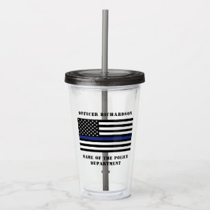 Anpassningsbar polis Thin Blue Line Polis Take Away Mugg