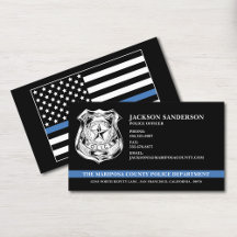 Anpassningsbar Polisavdelning Thin Blue Line Logot