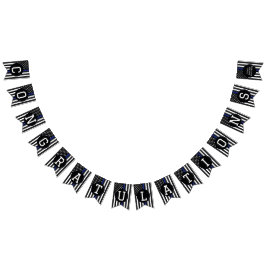 Anpassningsbar Polischef Thin Blue Line Gratulerar Vimplar