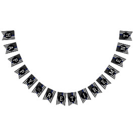 Anpassningsbar polischef Thin Blue Line Pension Vimplar