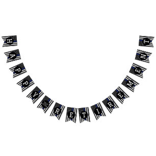 Anpassningsbar polischef Thin Blue Line Pension Vimplar