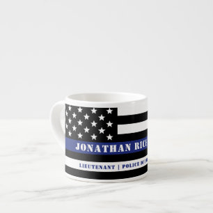 Anpassningsbar polischef Thin Blue Line Polisen De Espressomugg